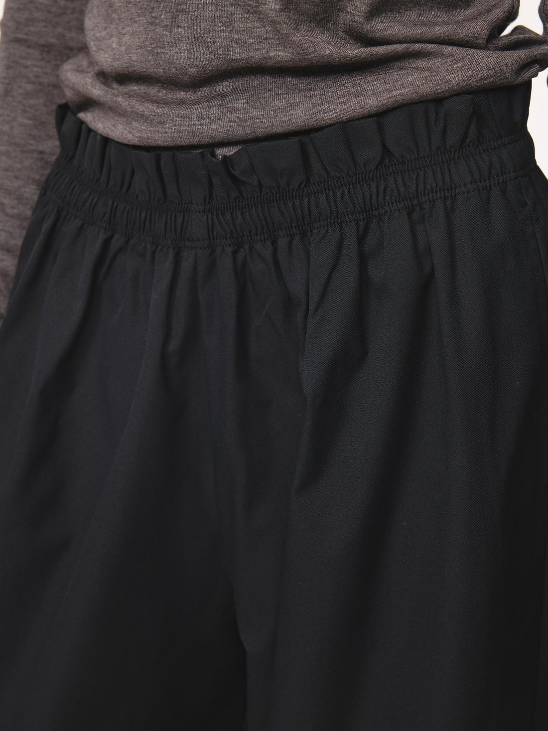 Northbutsouth Elastic Waist Wide Leg Pants With Lace Trim