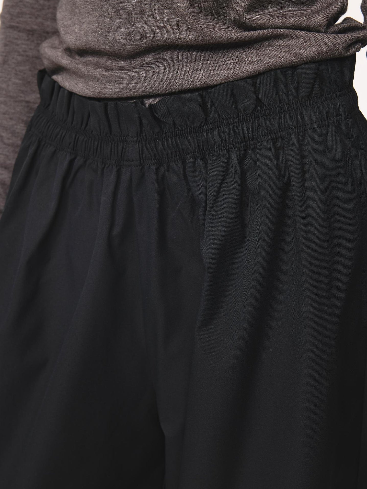 Northbutsouth Elastic Waist Wide Leg Pants With Lace Trim