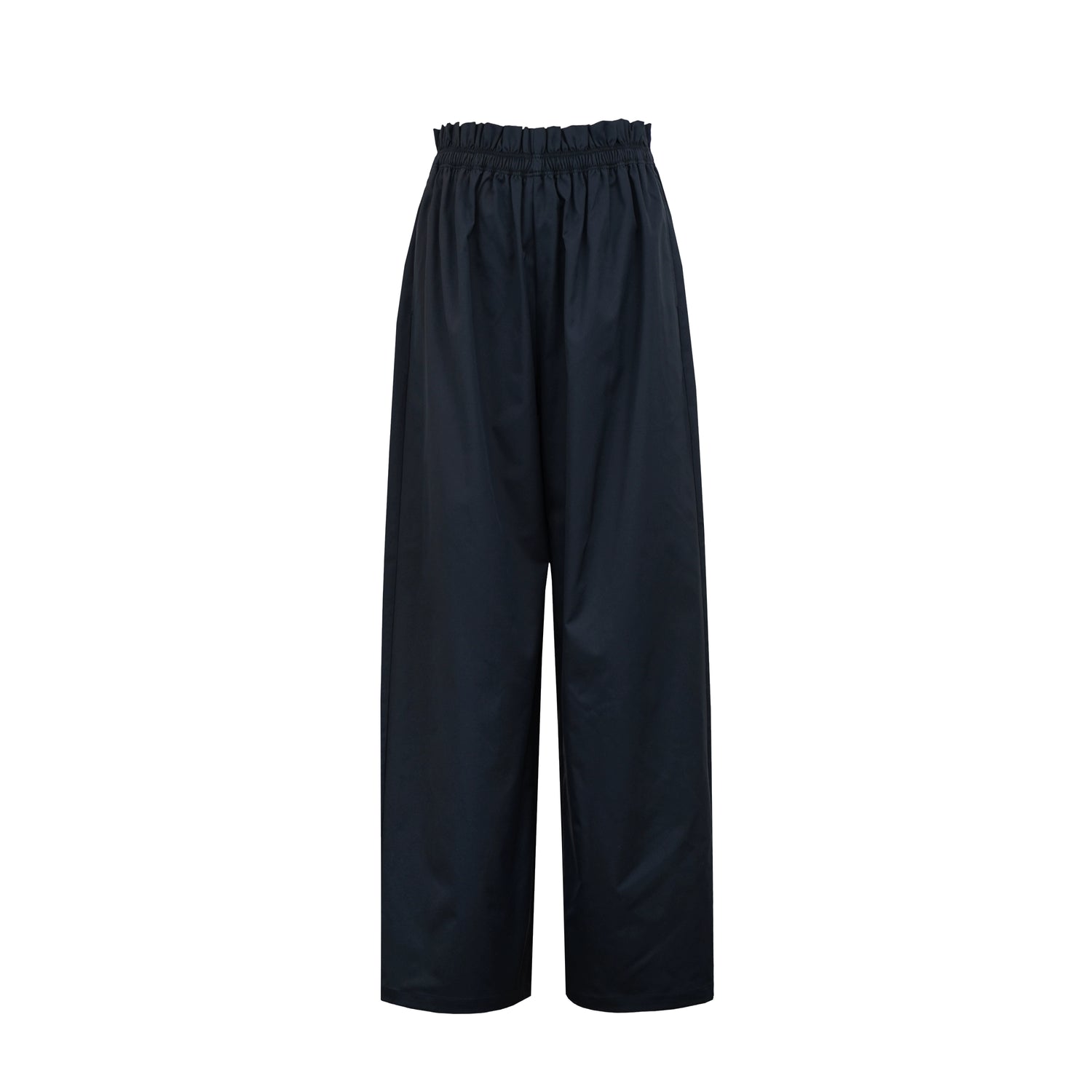 Northbutsouth Elastic Waist Wide Leg Pants With Lace Trim MISSTT