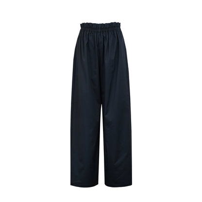 Northbutsouth Elastic Waist Wide Leg Pants With Lace Trim MISSTT