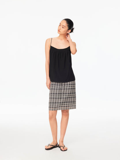 Northbutsouth Fine Ribbed Curved Adjustable Straps Loose Women&