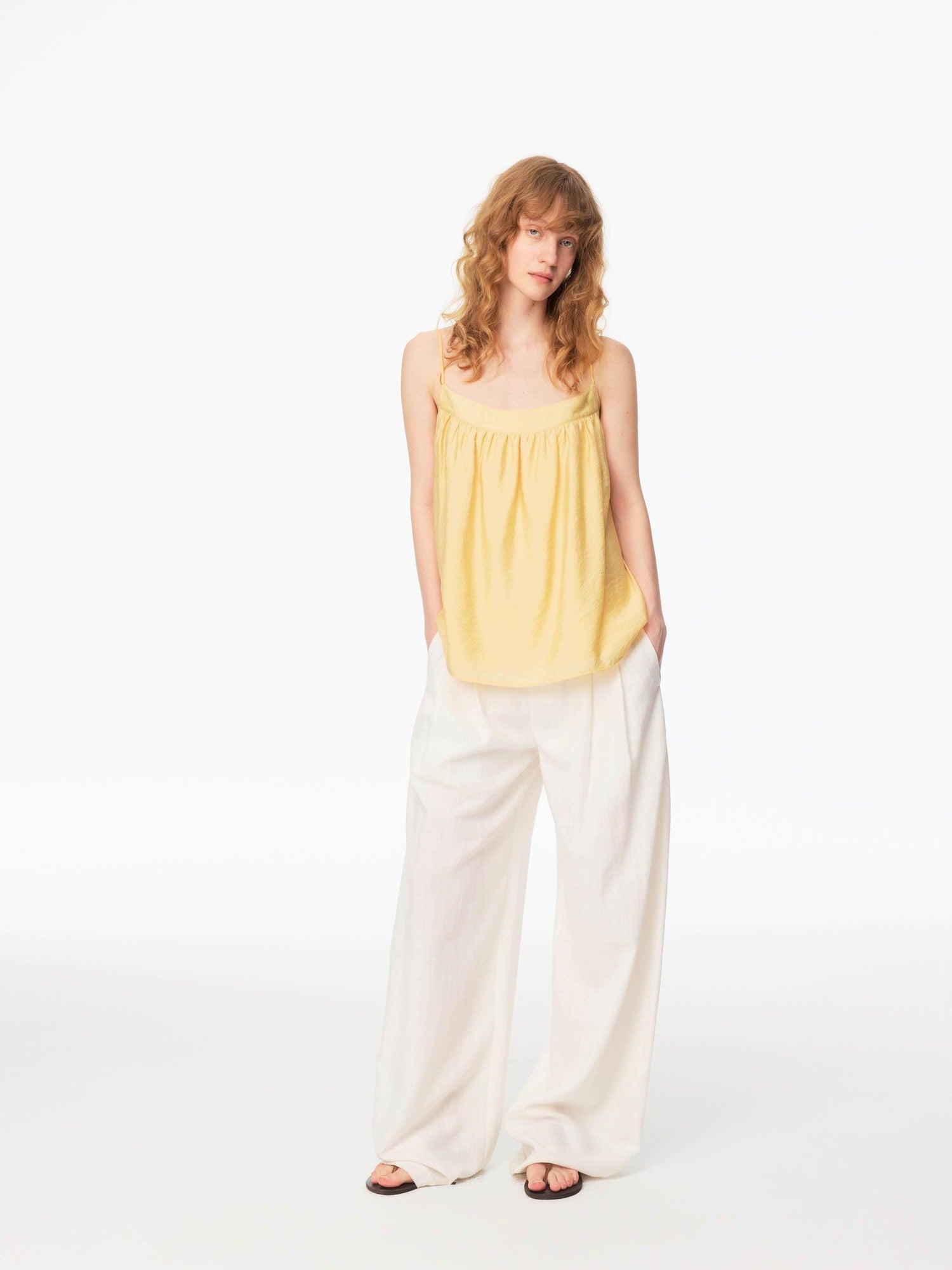 Northbutsouth Fine Ribbed Curved Adjustable Straps Loose Women&