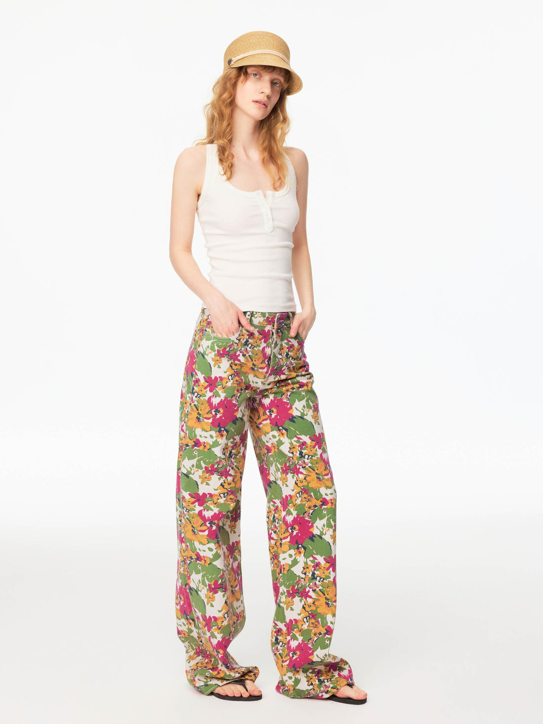 Northbutsouth Floral Mid Rise Relaxed Casual Women&