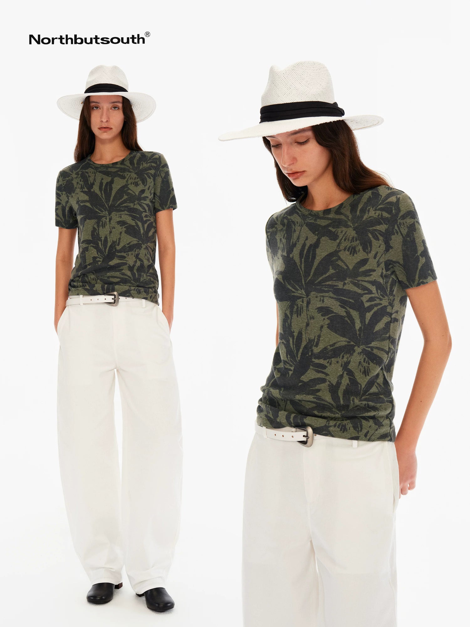Northbutsouth Floral Printed Slim Fit Women&
