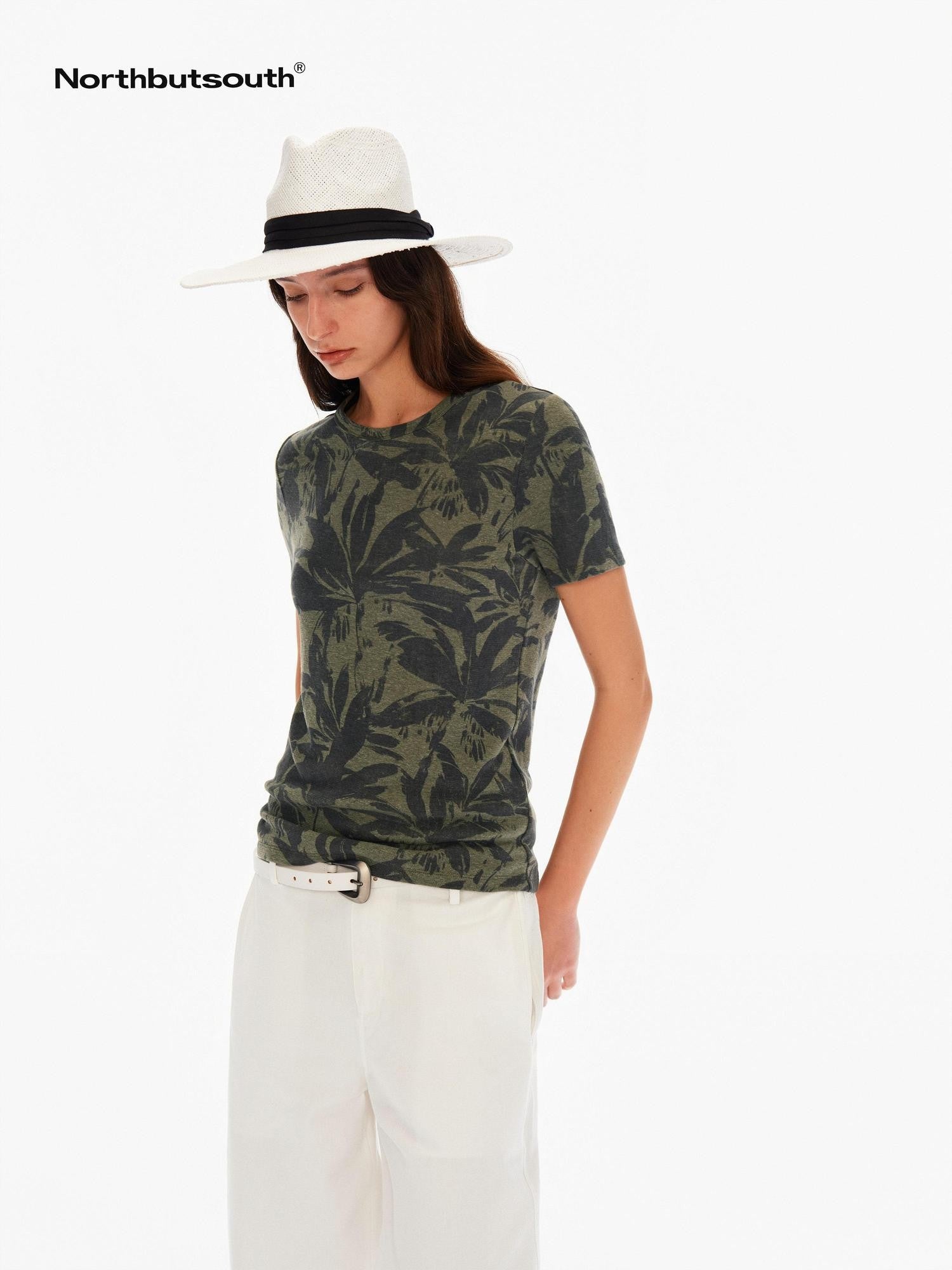 Northbutsouth Floral Printed Slim Fit Women&