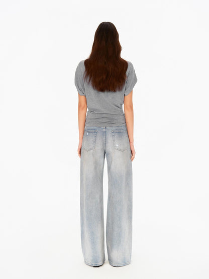Northbutsouth Four Color Asymmetrical Slanted Neck Women&