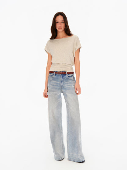 Northbutsouth Four Color Asymmetrical Slanted Neck Women&