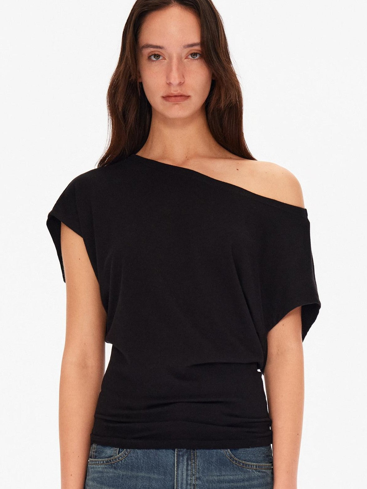 Northbutsouth Four Color Asymmetrical Slanted Neck Women&