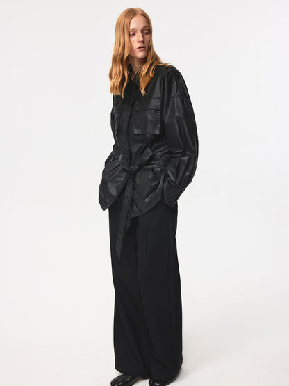 Northbutsouth Fringed Hem Pocket Straight Leg Women&