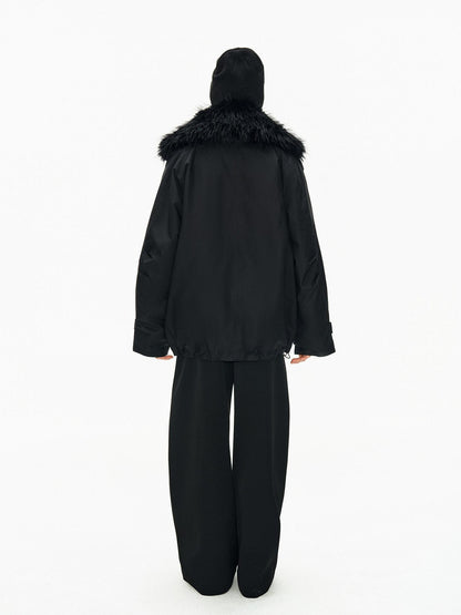 Northbutsouth Fur Collar Diamond Quilted Women&
