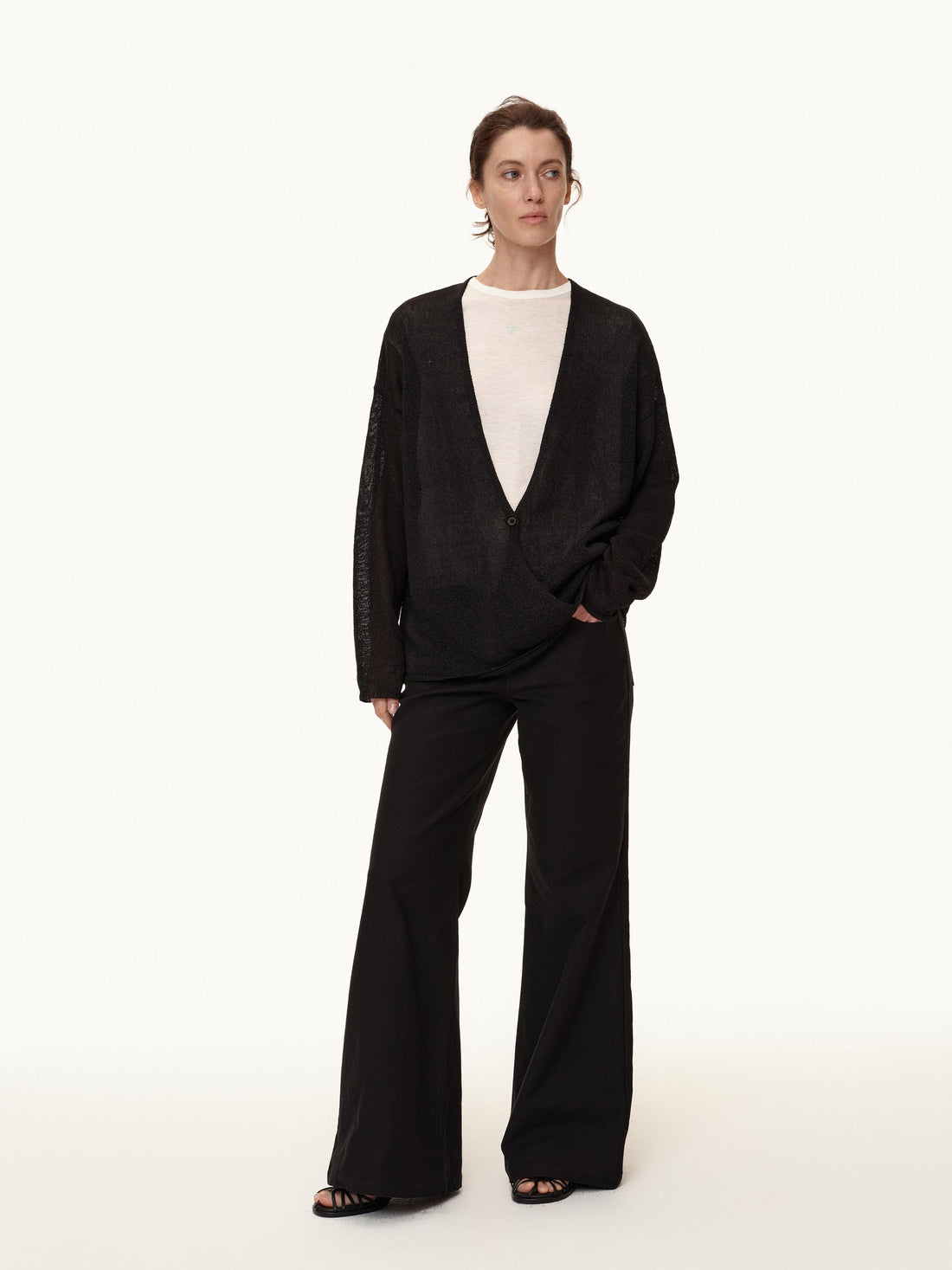 Northbutsouth Gong Sand Wash Bamboo Cotton Low Rise Flared Pants