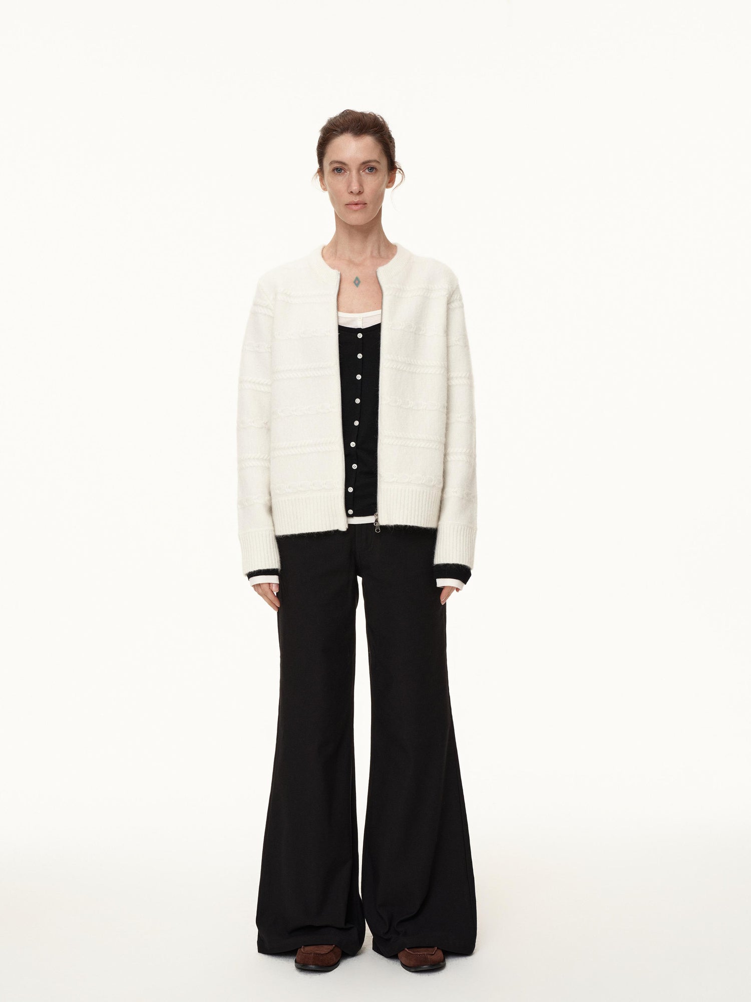 Northbutsouth Gong Sand Wash Bamboo Cotton Low Rise Flared Pants