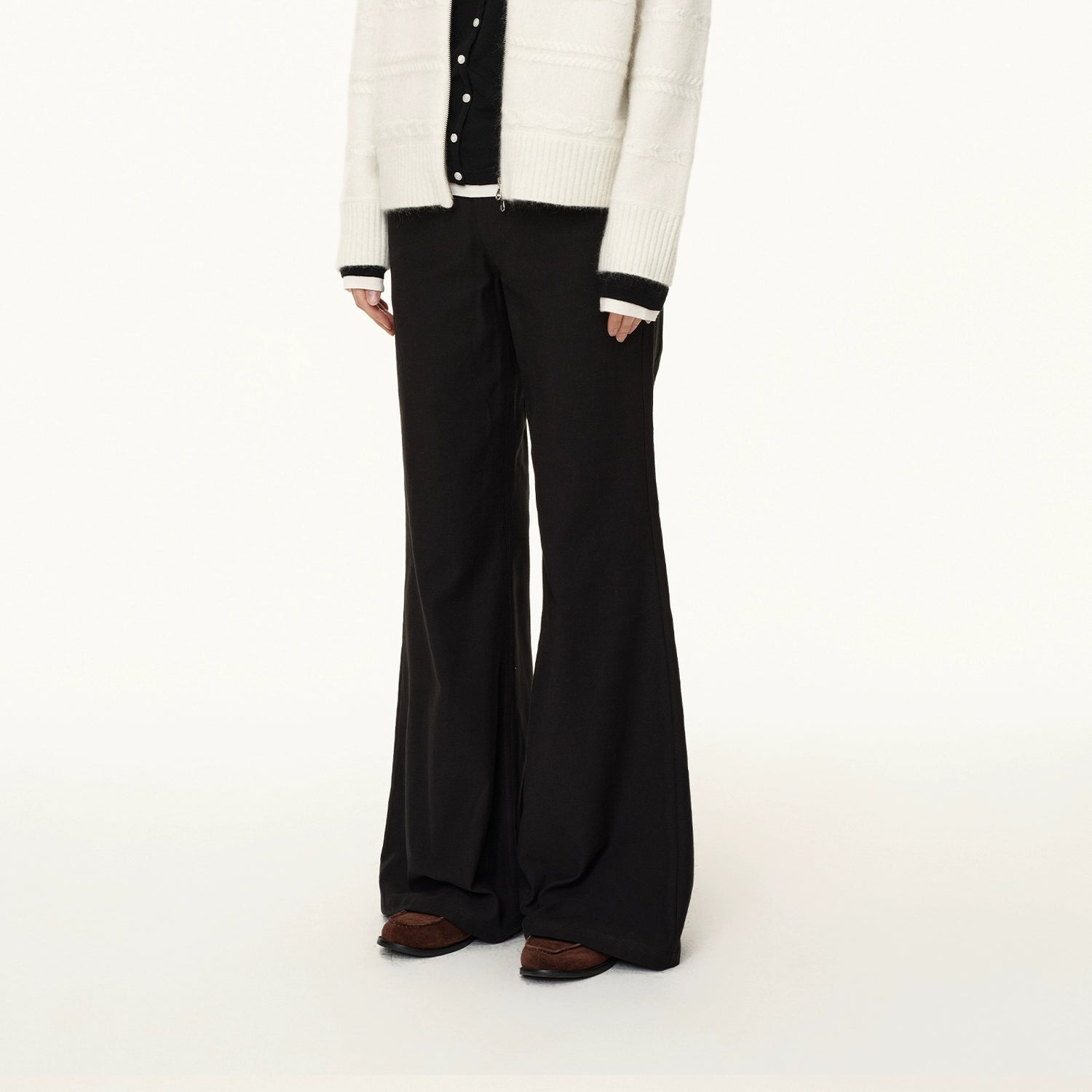 Northbutsouth Gong Sand Wash Bamboo Cotton Low Rise Flared Pants MISSTT