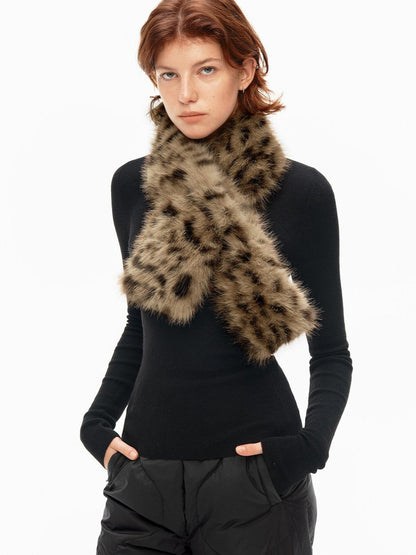 Northbutsouth Gradient Leopard Print Faux Fur Short Women&