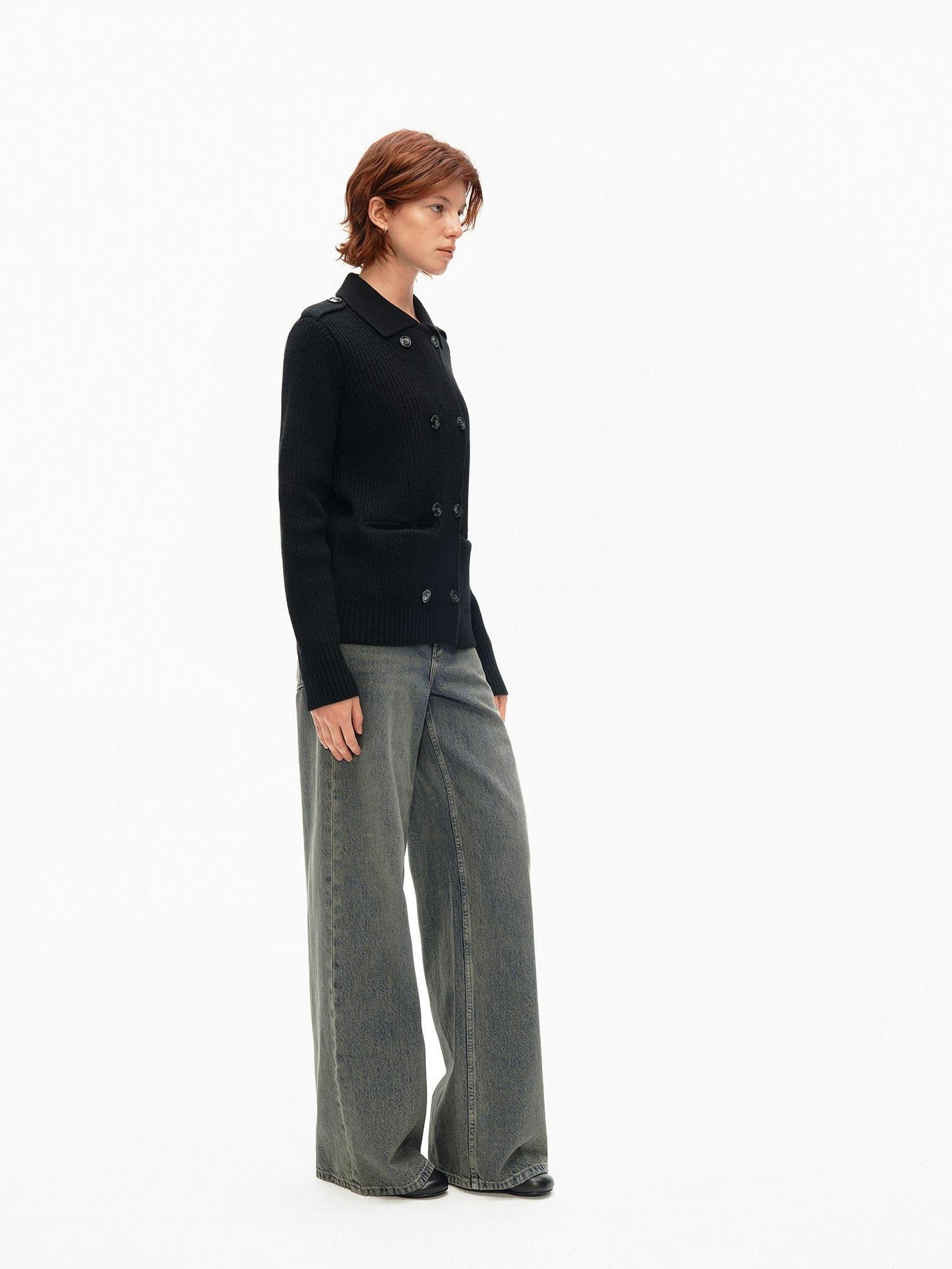 Northbutsouth Gray Blue Vintage Washed Brushed Low Rise Women&