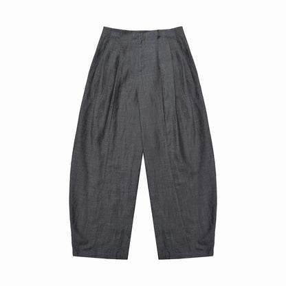 Northbutsouth_Grey_Blue_Double_Pleat_Mid_Low_Waist_Women&