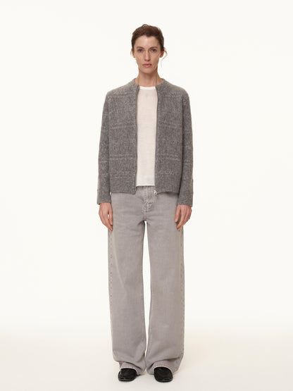 Northbutsouth Grey Low Rise Straight Leg Jeans With Soft Washed Texture