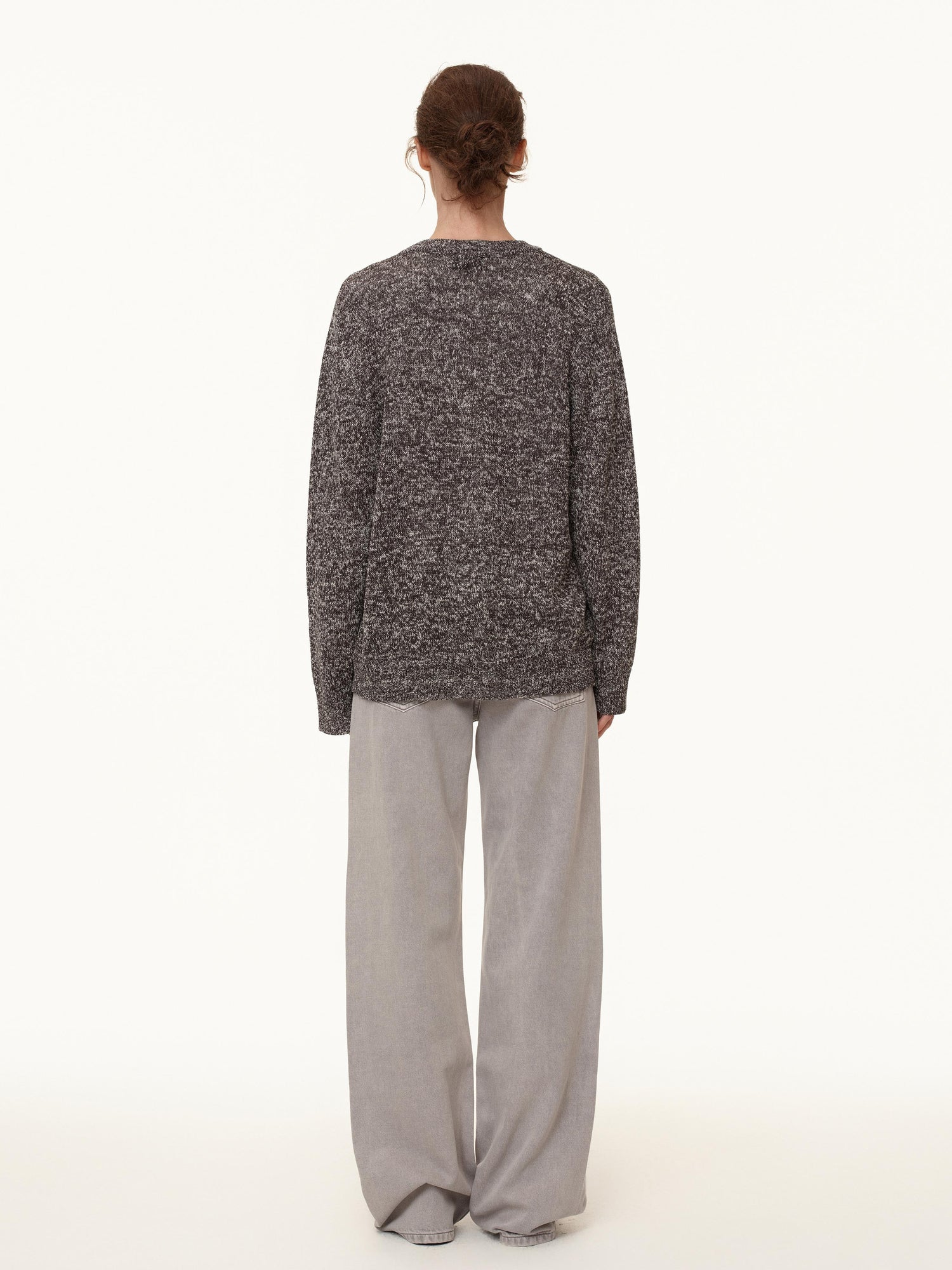 Northbutsouth Grey Low Rise Straight Leg Jeans With Soft Washed Texture