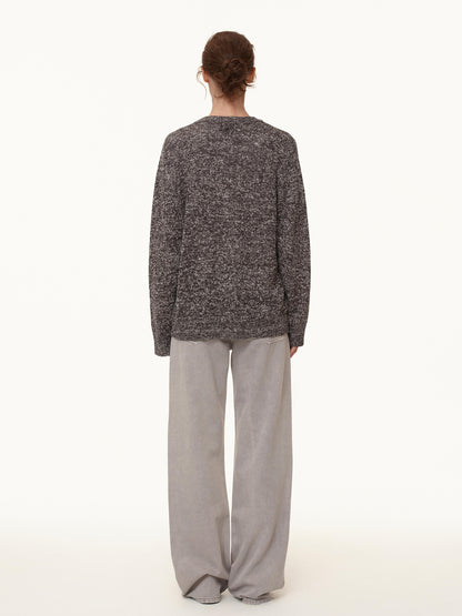 Northbutsouth Grey Low Rise Straight Leg Jeans With Soft Washed Texture