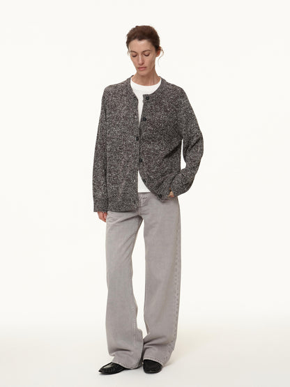 Northbutsouth Grey Low Rise Straight Leg Jeans With Soft Washed Texture
