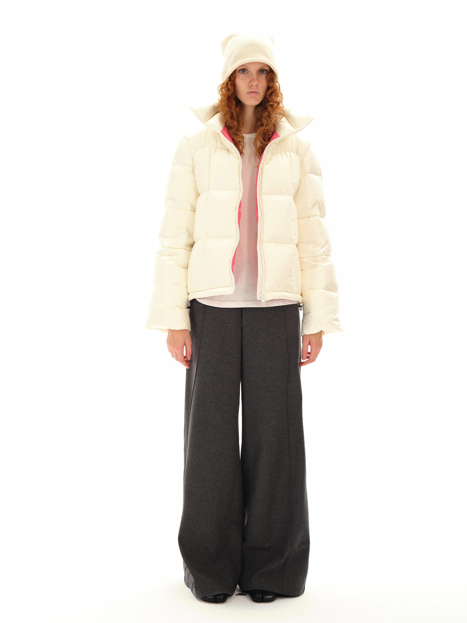 Northbutsouth Grey Mid Rise Wool Trousers With Side Seam