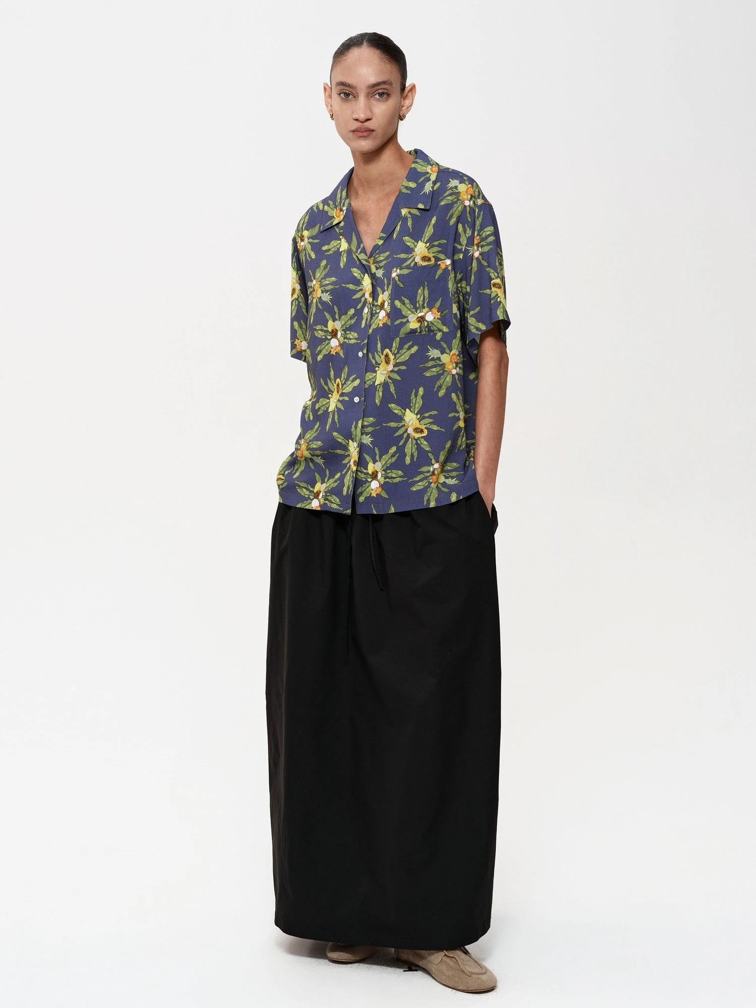 Hawaiian Holiday Fun Print Relaxed Vacation Shirt