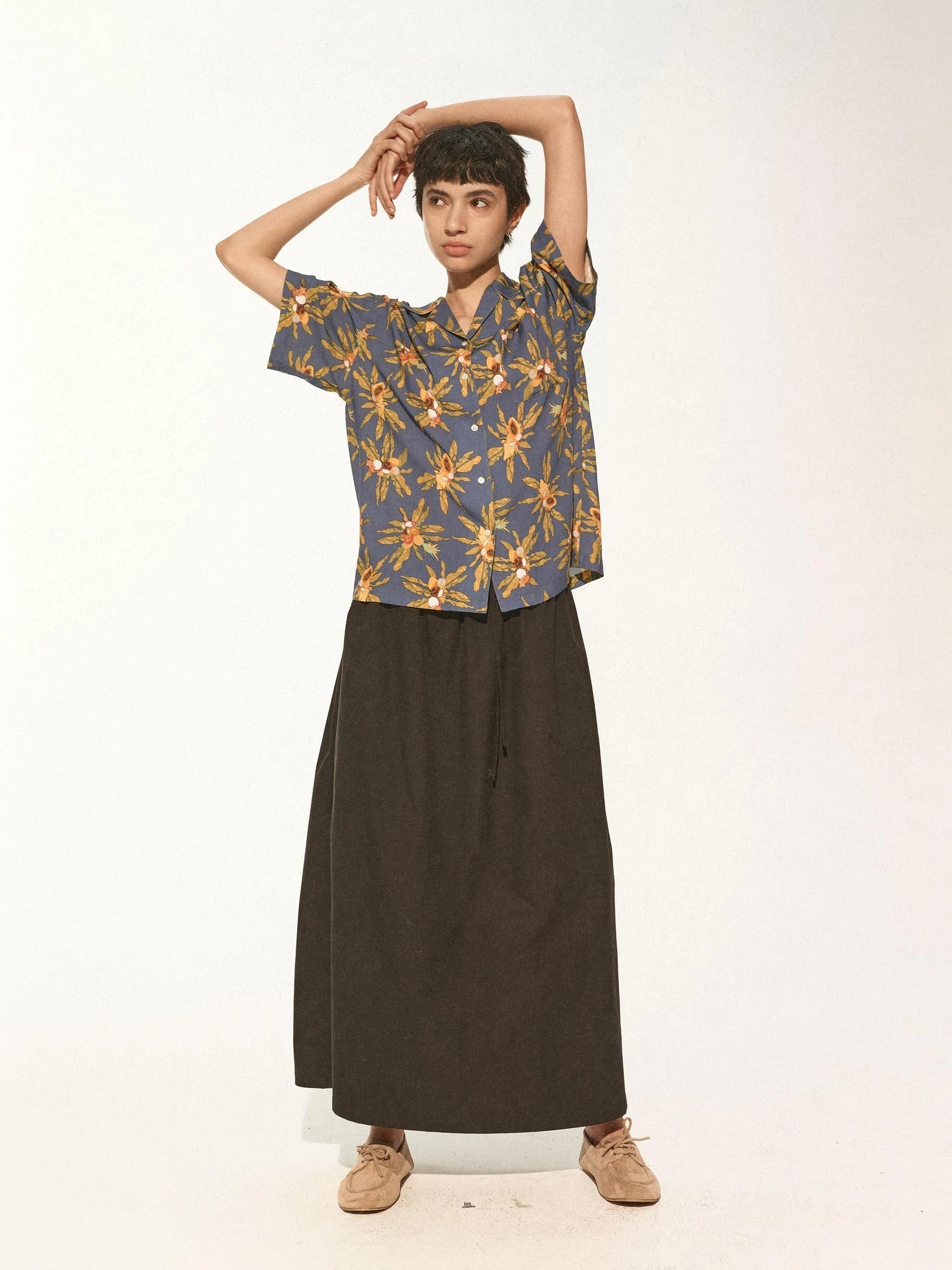 Hawaiian Holiday Fun Print Relaxed Vacation Shirt