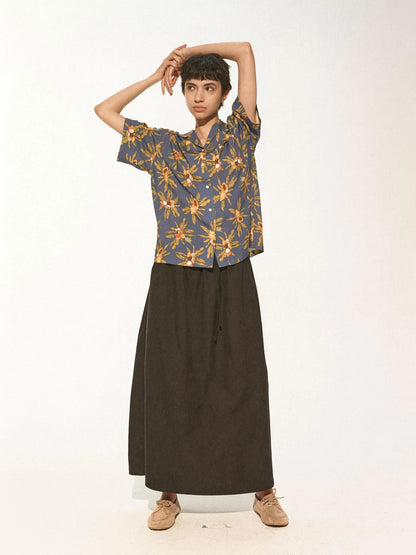 Hawaiian Holiday Fun Print Relaxed Vacation Shirt