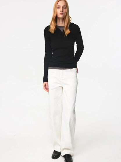 High Elastic Merino Wool Ribbed Hooded Half Zip Base Layer