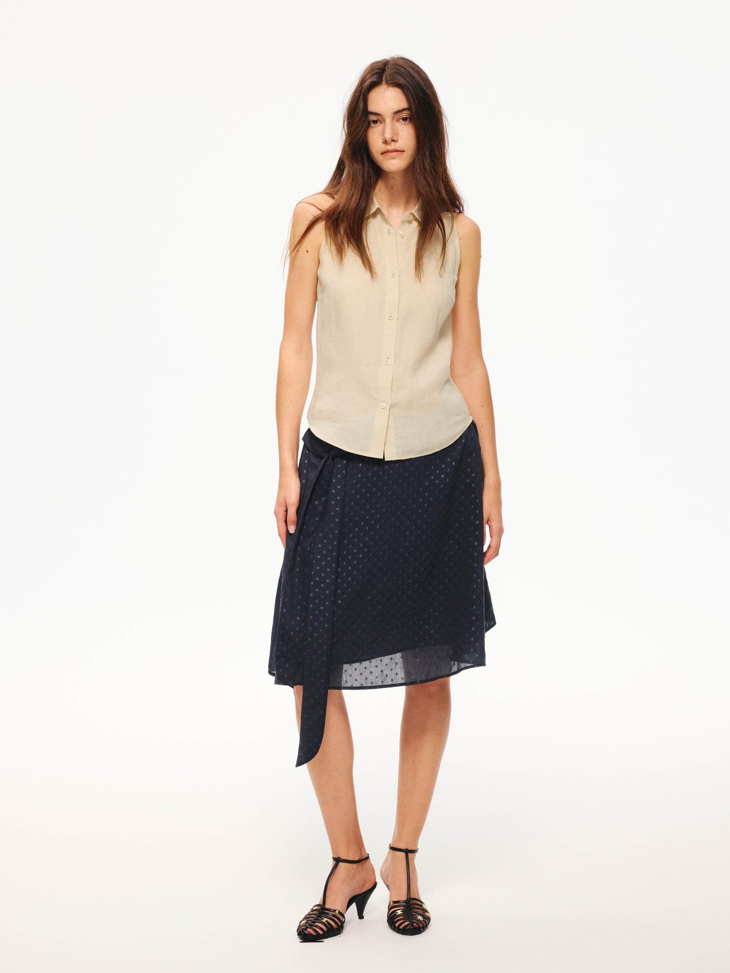 Northbutsouth Jacquard Polka Dot Strapless Convertible Tie Women&