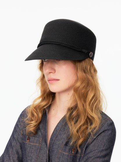 Northbutsouth Japanese Straw Woven Equestrian Round Top Curved Brim Women&