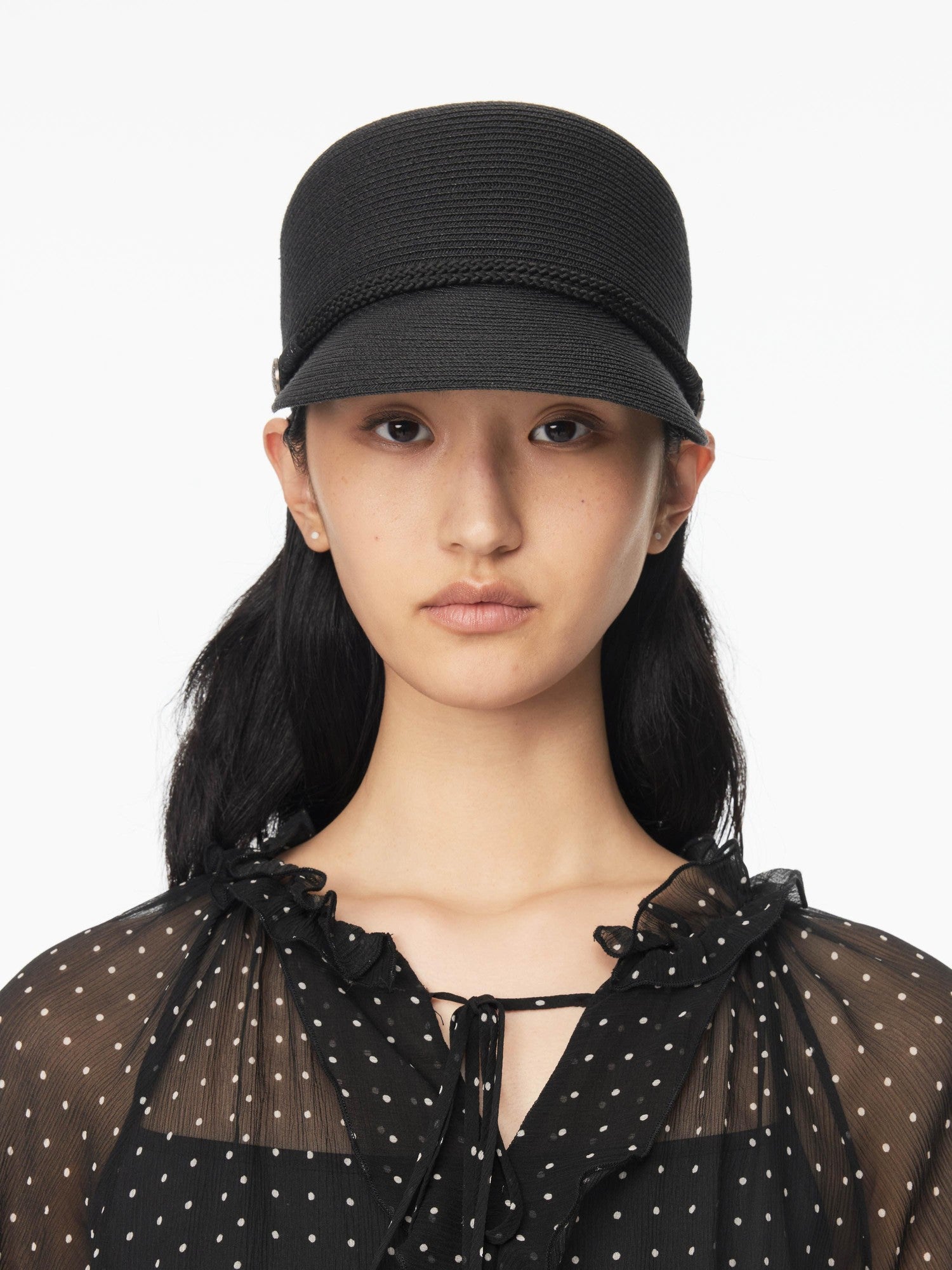 Northbutsouth Japanese Straw Woven Equestrian Round Top Curved Brim Women&