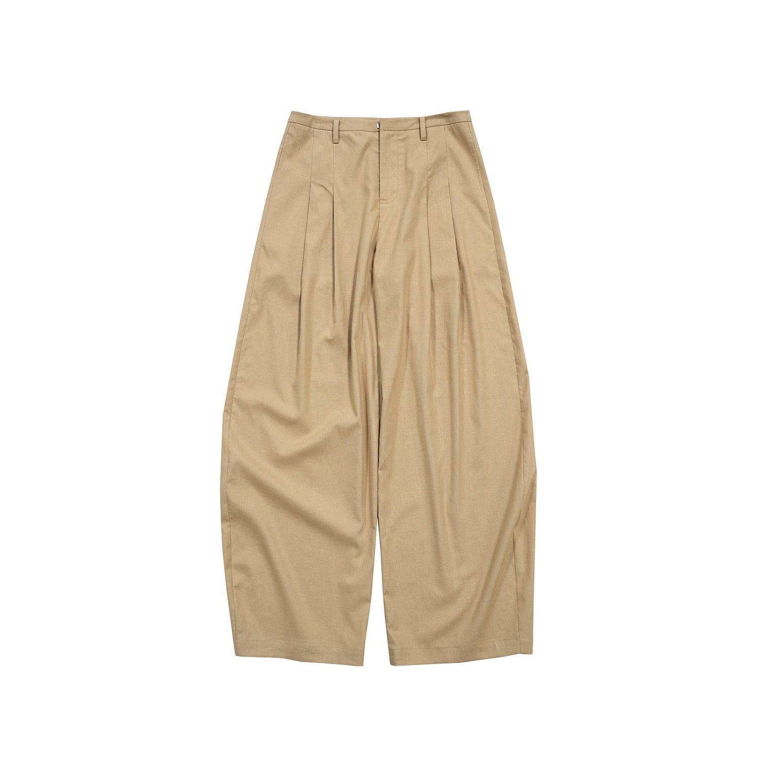 Northbutsouth_Khaki_Draped_Cocoon_Low_Waist_Relaxed_Women&