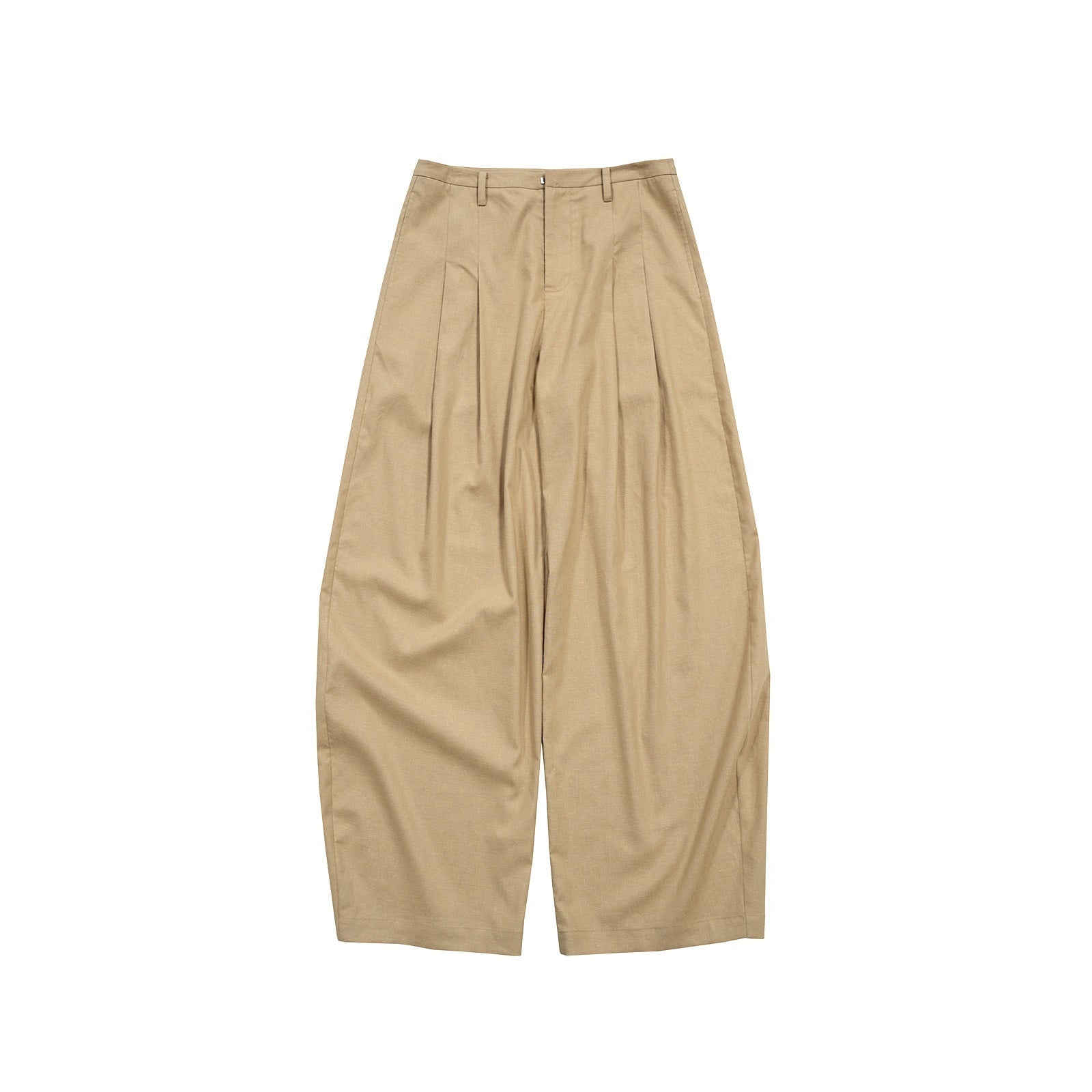 Northbutsouth_Khaki_Draped_Cocoon_Low_Waist_Relaxed_Women&