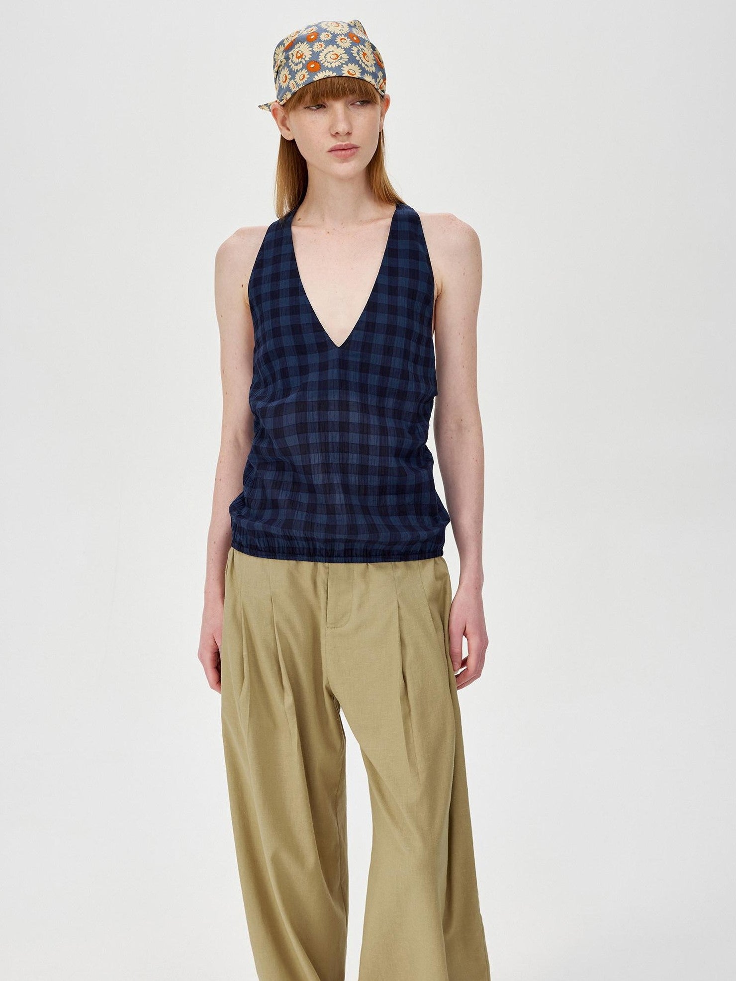 Northbutsouth Khaki Draped Cocoon Low Waist Relaxed Women&