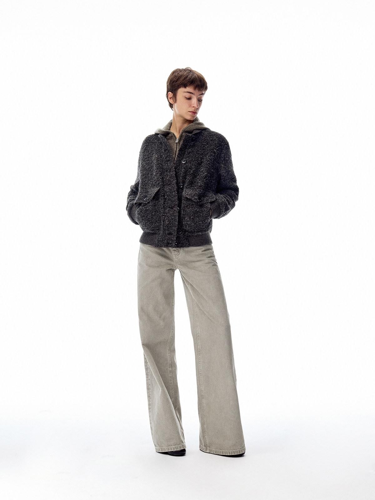 Northbutsouth Khaki Green Low Rise Zip Fly Loose Fit Casual Women&