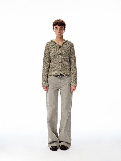 Northbutsouth Khaki Green Low Rise Zip Fly Loose Fit Casual Women&