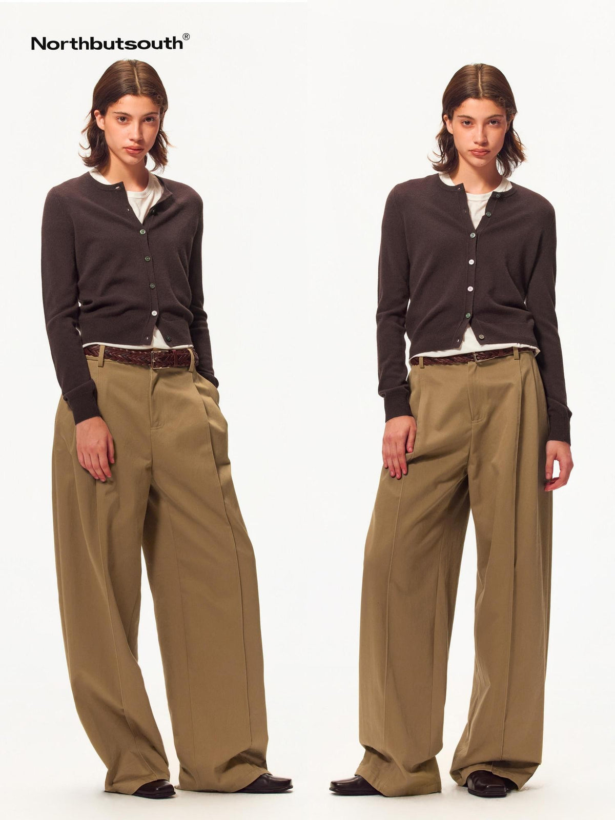 Northbutsouth Knit Cropped Single-breasted Women&