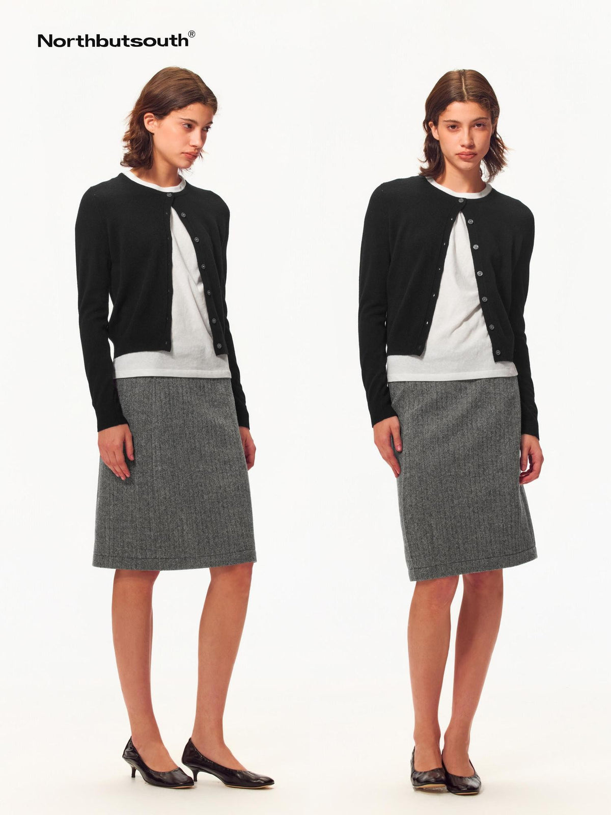 Northbutsouth Knit Cropped Single-breasted Women&