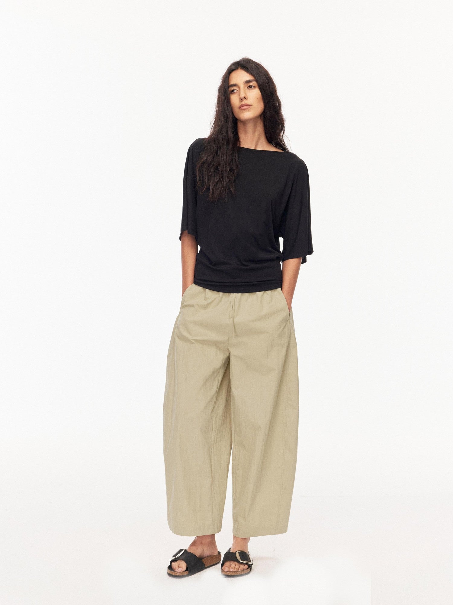 Northbutsouth Layered Boat Neck Relaxed Breathable Women&