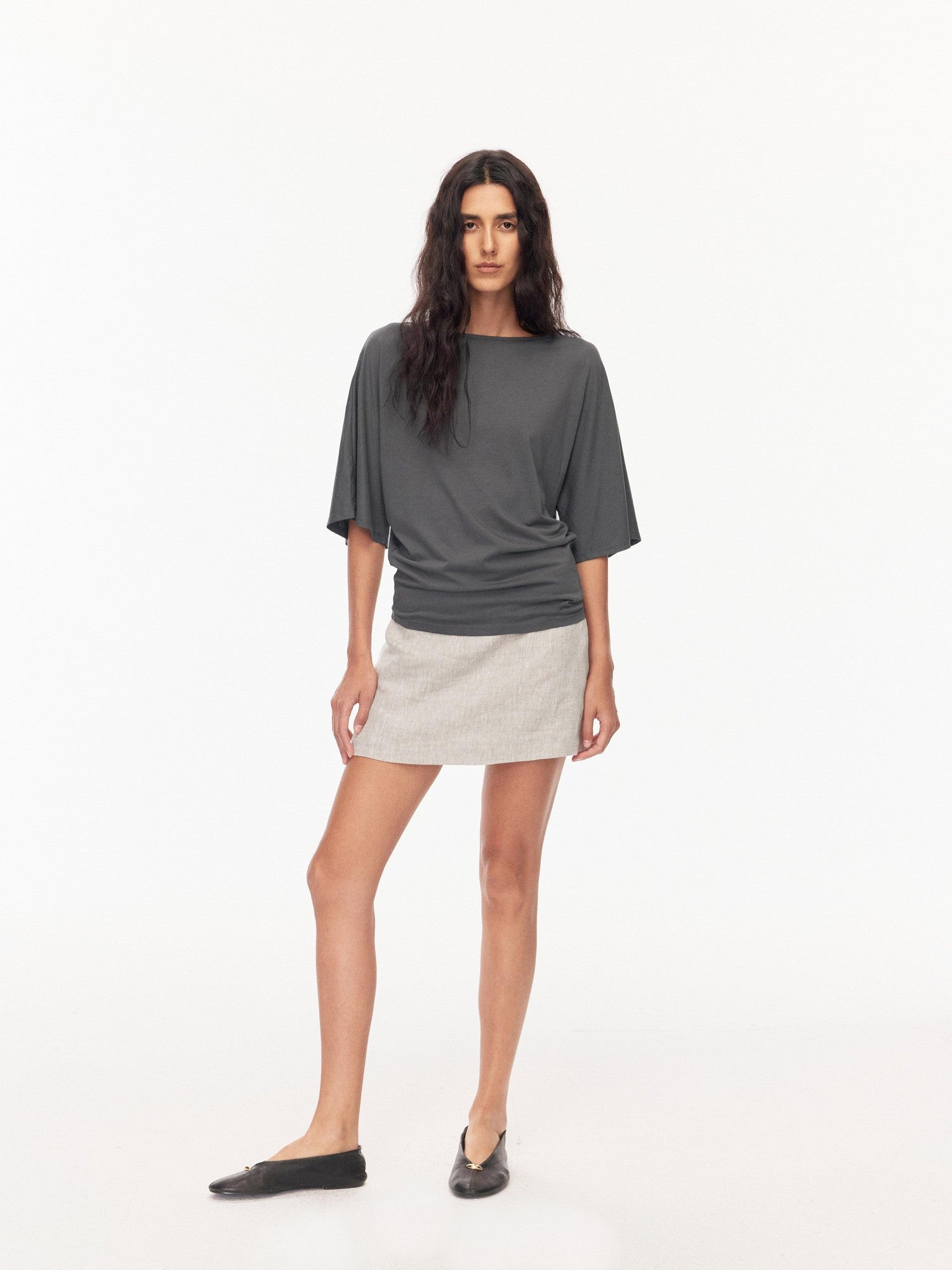 Northbutsouth Layered Boat Neck Relaxed Breathable Women&
