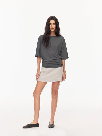 Northbutsouth Layered Boat Neck Relaxed Breathable Women&