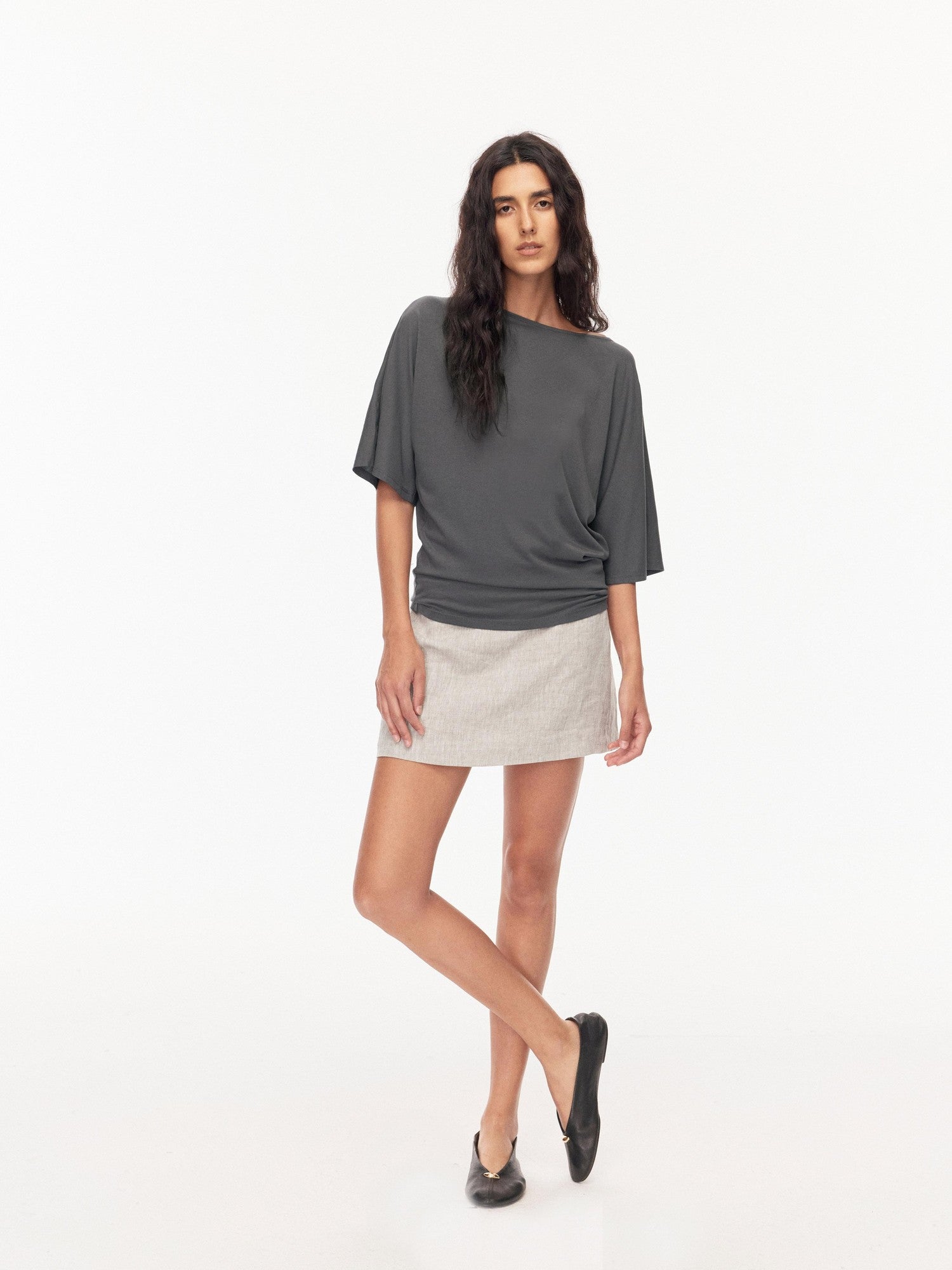 Northbutsouth Layered Boat Neck Relaxed Breathable Women&