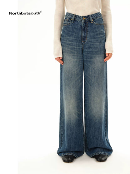Northbutsouth Light Blue Faded Whiskering Women&