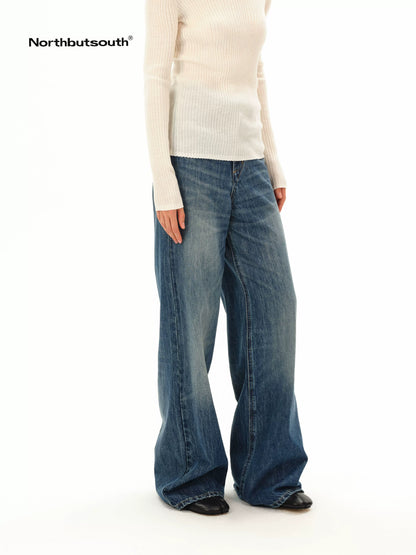Northbutsouth Light Blue Faded Whiskering Women&