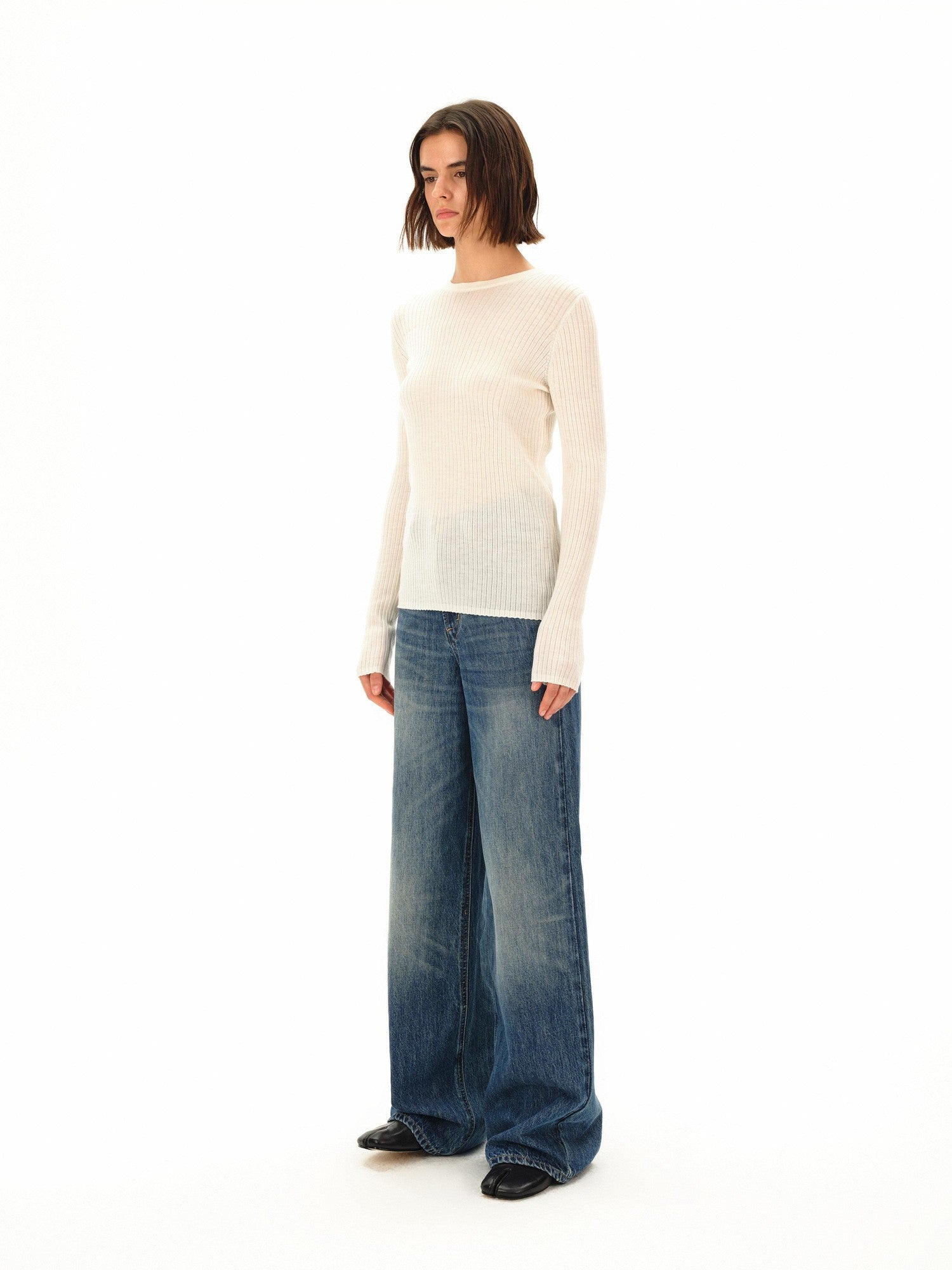 Northbutsouth Light Blue Faded Whiskering Women&