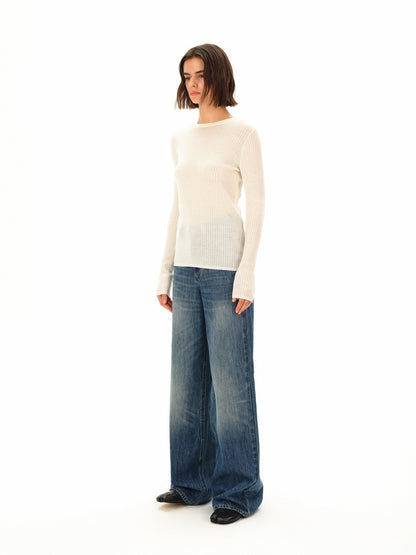 Northbutsouth Light Blue Faded Whiskering Women&