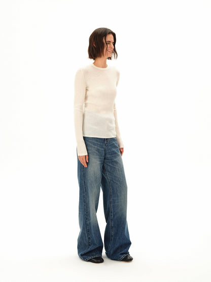 Northbutsouth Light Blue Faded Whiskering Women&