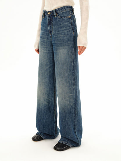 Northbutsouth Light Blue Faded Whiskering Women&