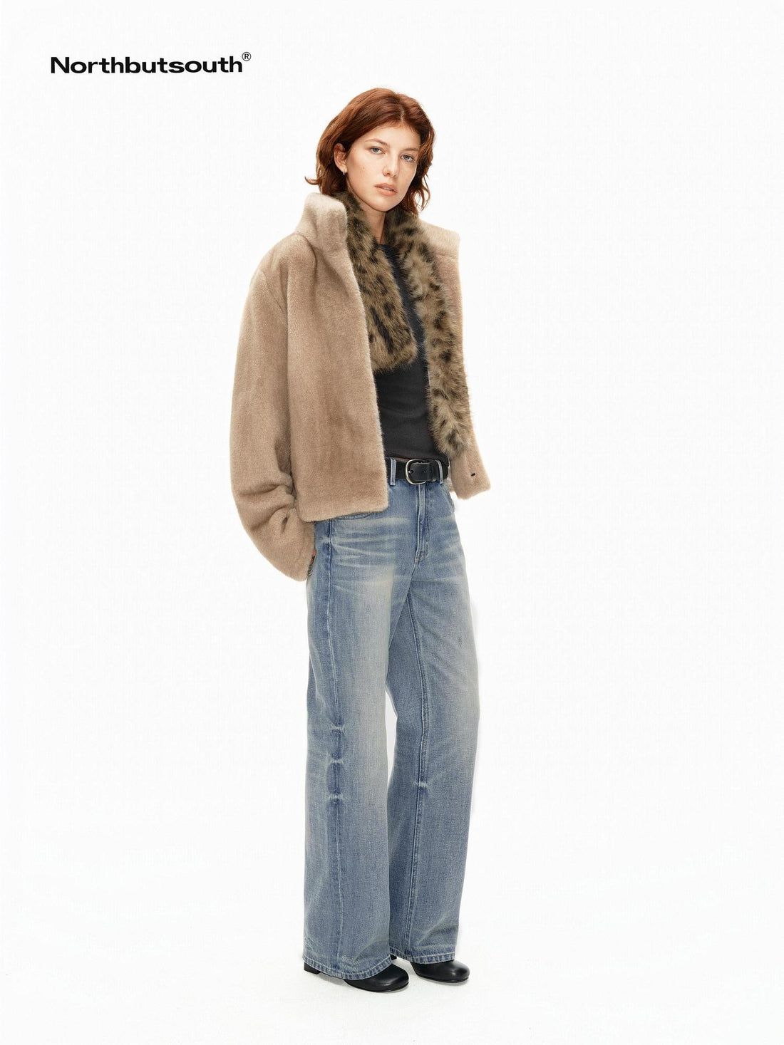 Northbutsouth Light Wash Textured Vintage Straight Women&